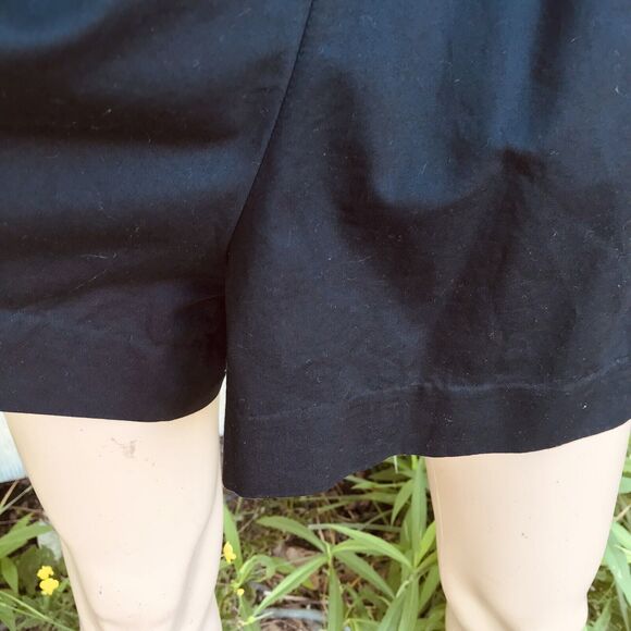 Anthropologie Chorus Girl Romper Maeve Black Blue Stripe Strapless Sz 6 M Retro - Picture 7 of 13